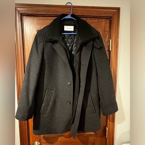 Calvin Klein Men's Charcoal Pea Coat